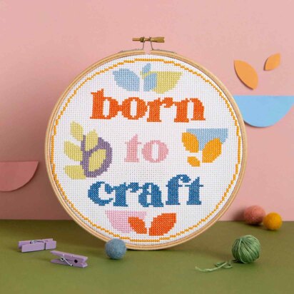 Hawthorn Handmade Born To Craft Cross Stitch Kit Cross Stitch Kit - 17.8cm
