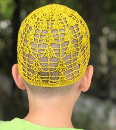 Summer crochet skull cap