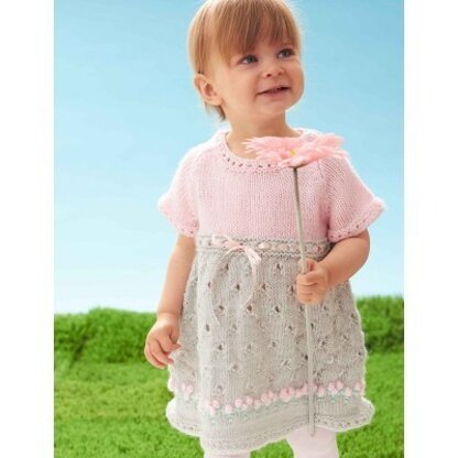 Cozy Posie Dress in Bernat Baby Sport