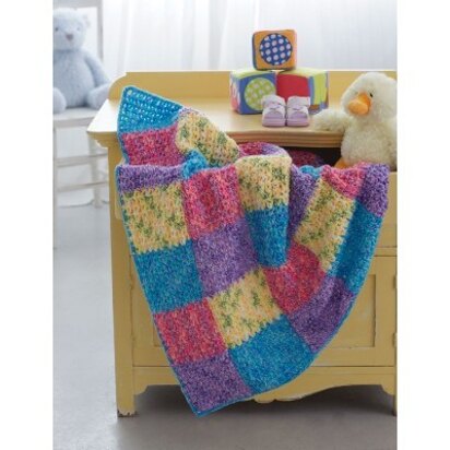 Color Block Panels Blanket in Bernat Li’l Tots - Downloadable PDF