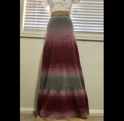 Rita Tiered Colour Gradient Maxi Skirt