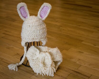 Bunny Baby Hat & Diaper Cover