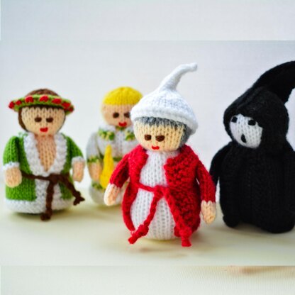 Scrooge Christmas Carol Dolls Knitting Pattern - Toy Knitting Pattern