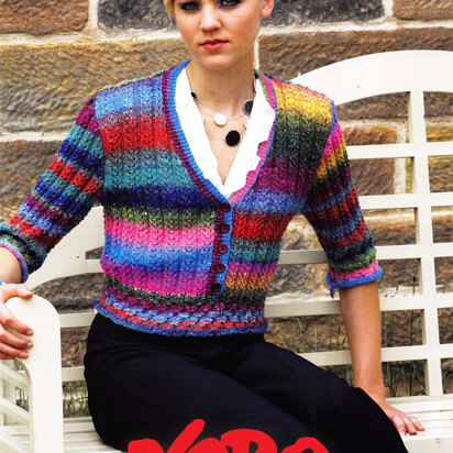 Garter Stitch Cardigan in Noro Silk Garden Sock Yarn