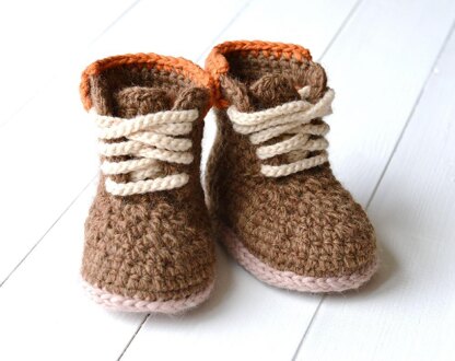 Baby Booties Timberland Style