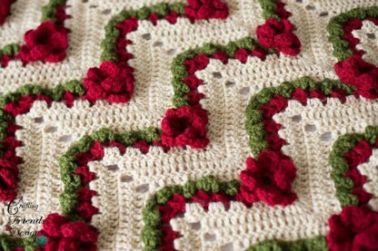 Flower Garden Chevron Afghan