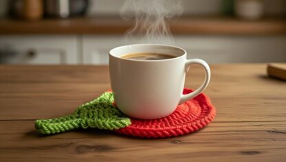 Crochet Tulip Flower Coaster Pattern | PDF + Video Tutorial