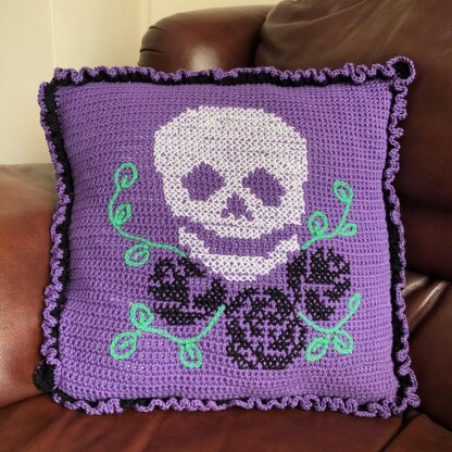 Skulls and Roses Cushion