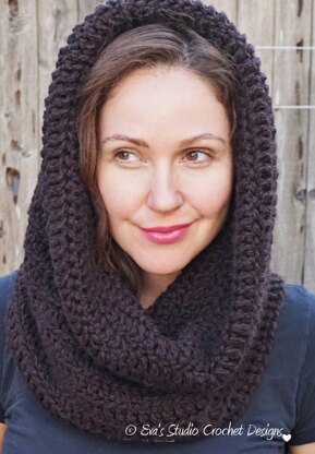 Crochet Infinity Scarf, Cowl/Hood