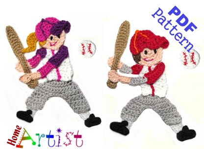 Baseball Crochet Applique Pattern