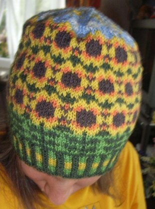 Sunflower beanie