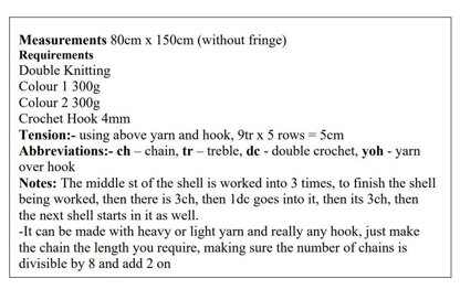 Shelly Blanket Crochet Pattern #37