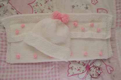 Ophelia Baby Car Seat Blanket & Hat