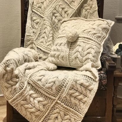 Chunky Cable Knit Blanket Pattern