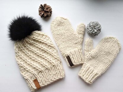 Latte Style Hat and Mittens