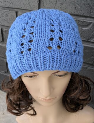 Rosemary - 12ply lace stitch beanie - 2 years to Lady