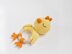 Crochet chicken pattern amigurumi baby rattle toy