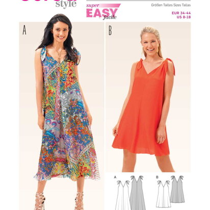 Burda Women's Dress Sewing Pattern B6663 - Paper Pattern, Size 8-18