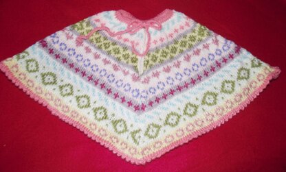 Babies Fair Isle Poncho - 12 months