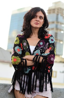 Astra crochet cardigan with fringe
