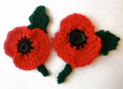 Remembrance Day Poppy Knitting Crochet pattern by Ruth Maddock | LoveCrafts