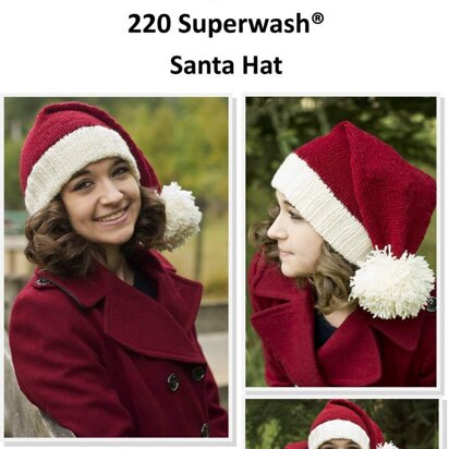 Santa Hat in Cascade 220 Superwash - W583