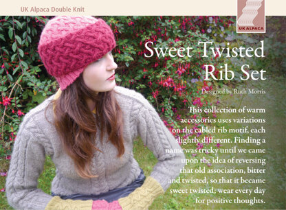 Sweet Twisted Rib Set in UK Alpaca Baby Alpaca Silk DK
