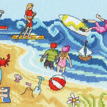 Bothy Threads Seaside Fun Cross Stitch Kit - 36 x 15cm
