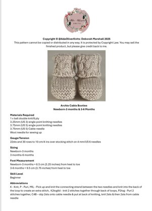 Archie Cable Booties