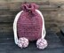 Drawstring Pom Pom Bag