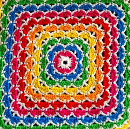 Rainbow square baby blanket by HueLaVive