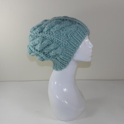 Super Chunky Cable Slouch Hat