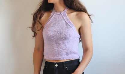 Simple Knit Halter Top