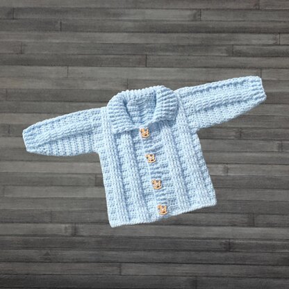 Zeb Cardigan Hat and Booties Set 0-3M - 2 Yrs