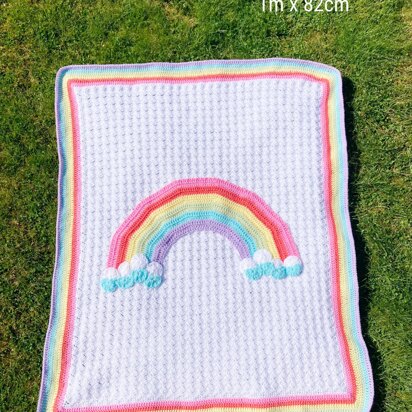 Rainbow Baby Blanket Crochet Pattern #437