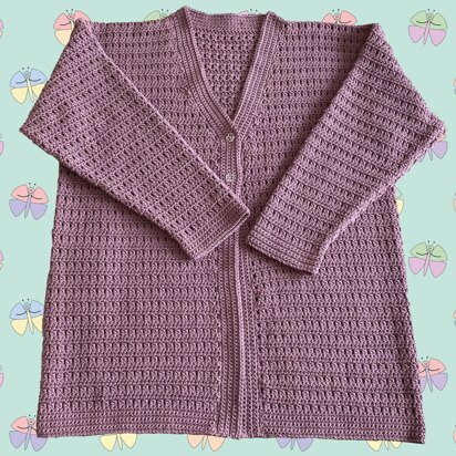 All Over Pattern Crochet Cardigan