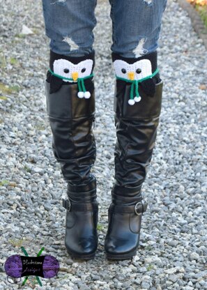 Peeping Penguin Boot Cuffs