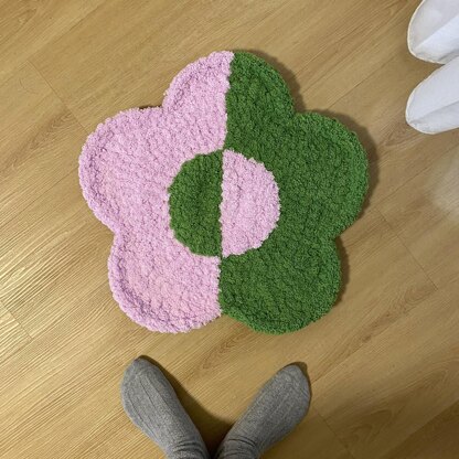 Flower Crochet Rug  #CCFR-01