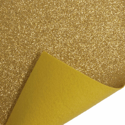 Trimits Glitter Felt: 10 Pieces - 23cm x 30cm - Gold
