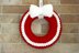 English and German Pattern. Cable Christmas Wreath