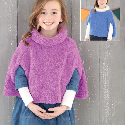 Cape in Sirdar Snuggly Snowflake Chunky and Ophelia - 2445 - Downloadable PDF - knitting pattern