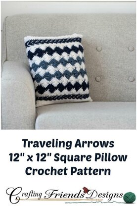Traveling Arrows Square Pillow