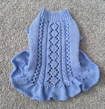 Blue Knitted Dress for Dogs