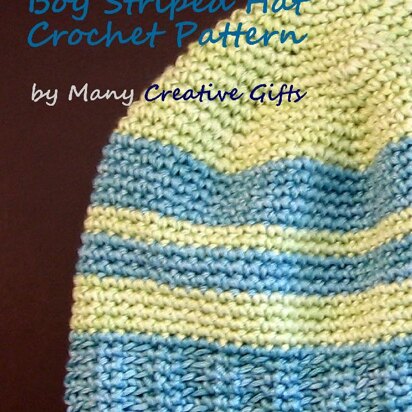 Boy Striped Hat Crochet Pattern