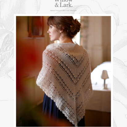 Amelia Shawl - Crochet Pattern in Willow & Lark Plume - Downloadable PDF