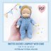 Knitted hooded jumpsuit for 7"/18 cm doll