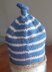 Contrast Stripe Knotted Baby Beanie