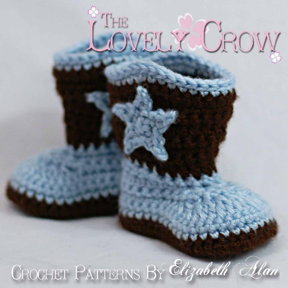 Crochet baby shop cowboy boots