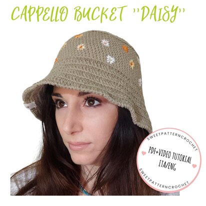 MODELLO UNCINETTO CAPPELLO BUCKET DAISY