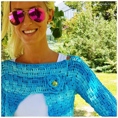 Crochet Vest with Crochet Flower TONDO #2